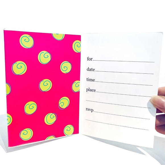 Vintage Y2K 2000s 50th Birthday Party Invitations Black Pink Sequins Plus Eraser - Picture 14 of 15